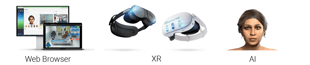 VRpatients | Web Browser, XR, AI